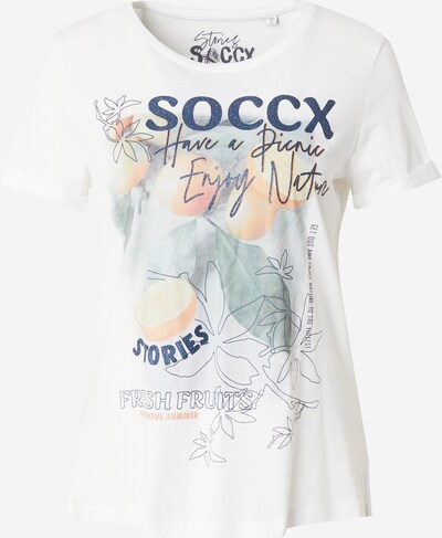 Soccx T-shirt en mélange de couleurs / blanc cassé, Vue avec produit