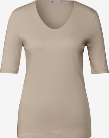 STREET ONE - Camiseta 'Palmira' en beige: frente