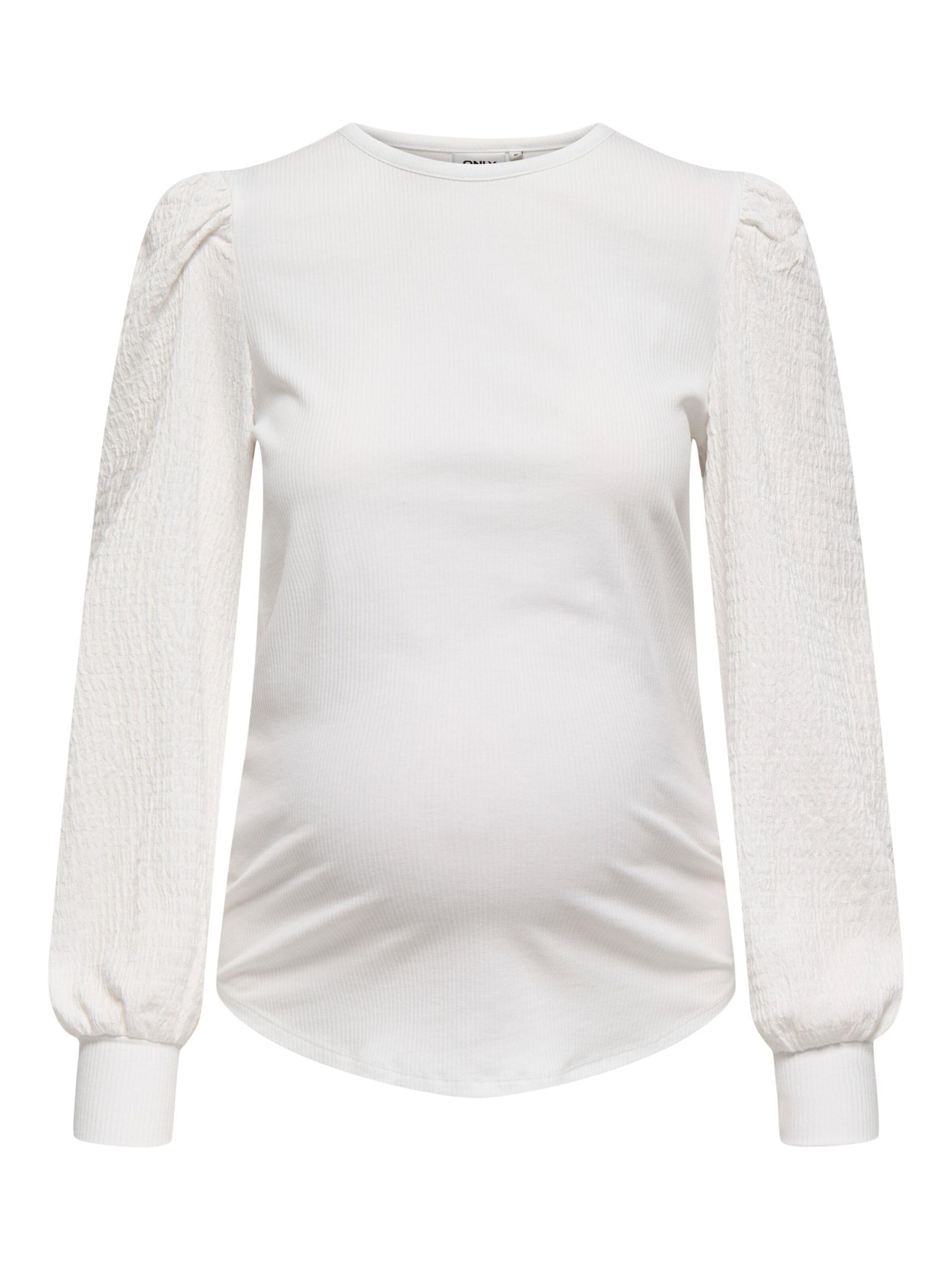 Only Maternity Trui 'JULIE' in Wit: voorkant