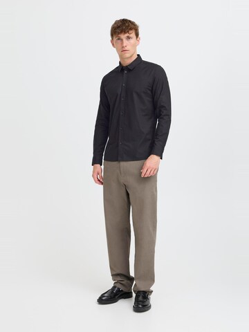 !Solid Regular fit Button Up Shirt 'OLMIN' in Black