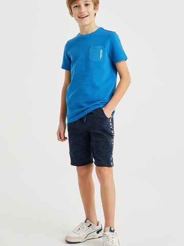 WE Fashion Slimfit Shorts in Blau