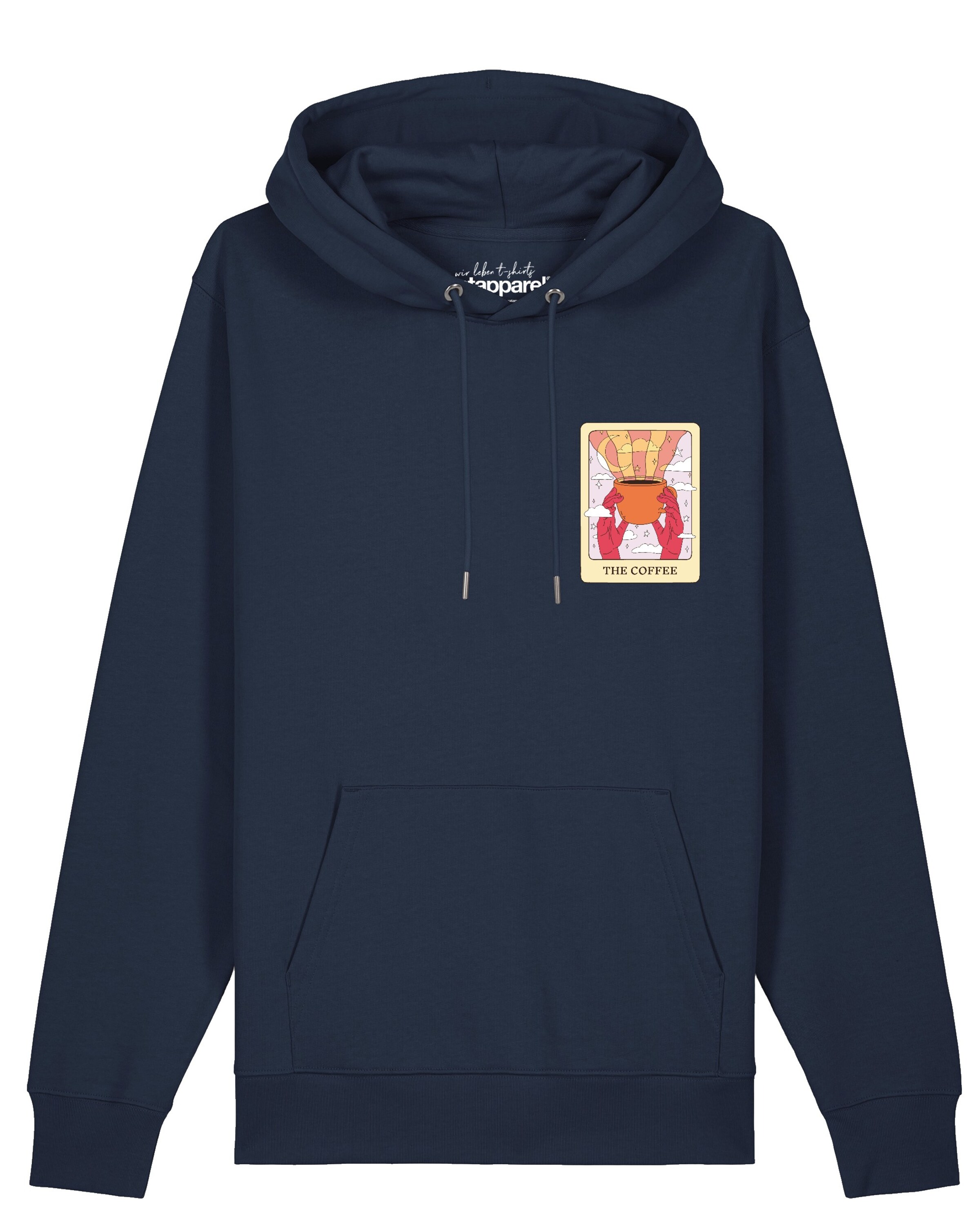 Felpa 'Tarot The Coffee' di Watapparel in blu: frontale