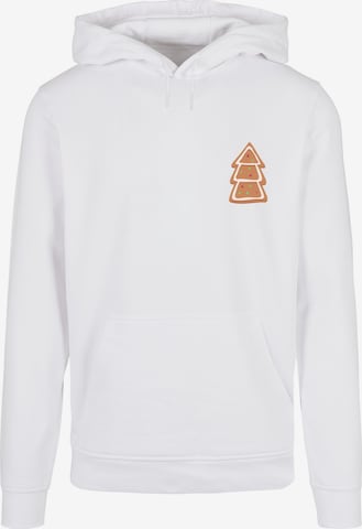 F4NT4STIC Sweatshirt 'Gingerbread Lebkuchen Tree' in Wit: voorkant