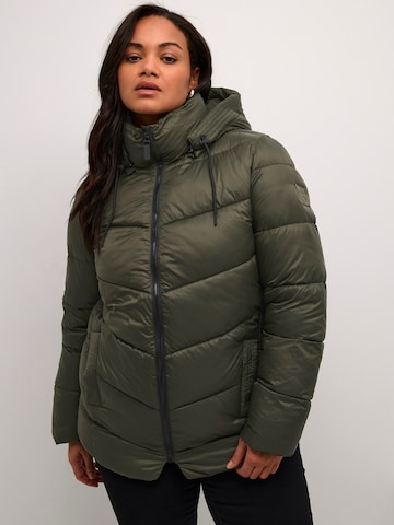 KAFFE CURVE Vinterjakke 'KCSusanna' i grøn: forside
