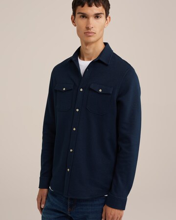 WE Fashion Regular fit Button Up Shirt in Blue