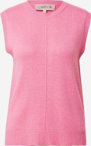 Pull-over Cartoon en rose : devant