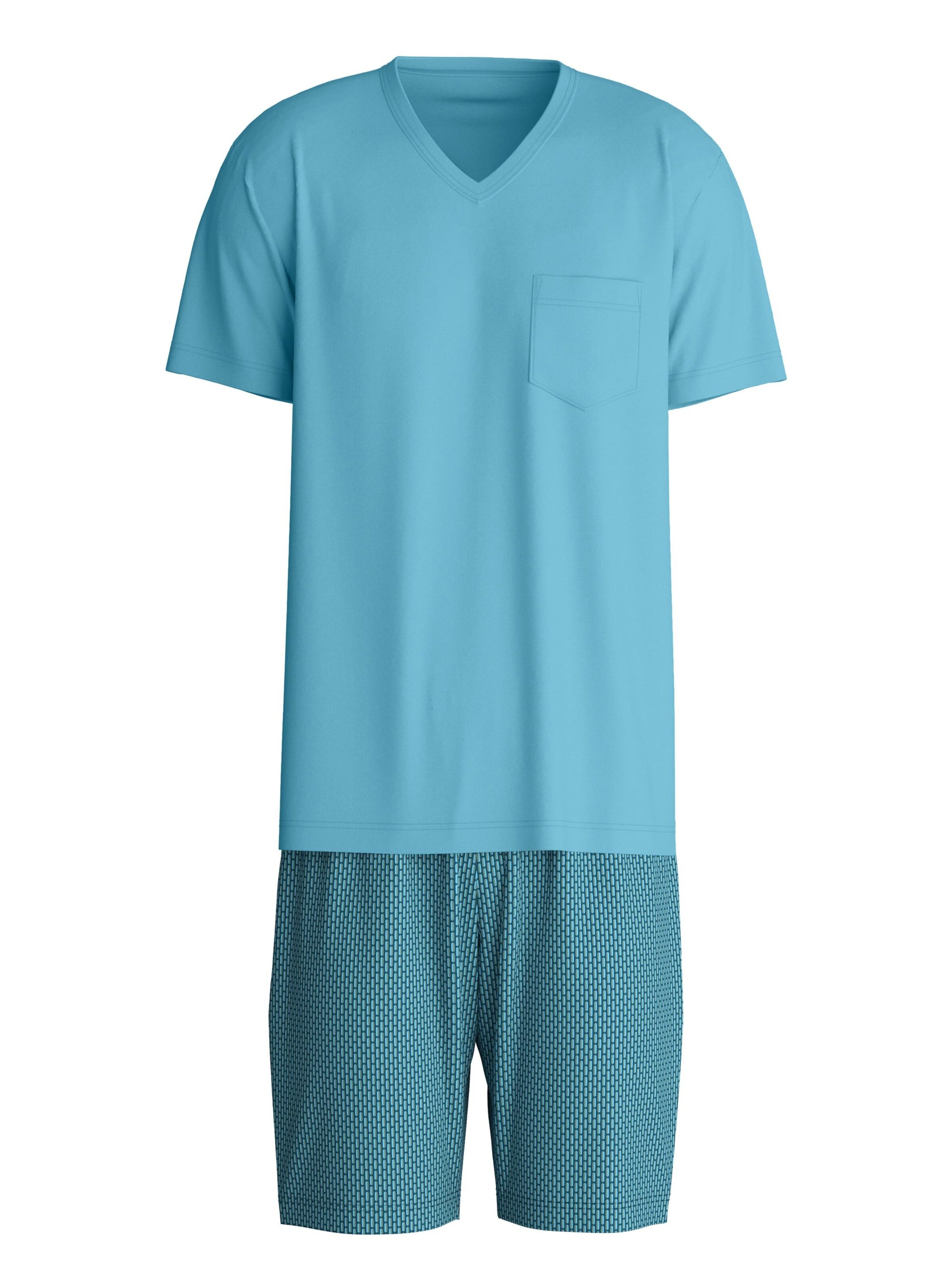 CALIDA Pyjama kurz 'Relax Streamline'‌‌‌‌‌ in Blau: Vorderseite