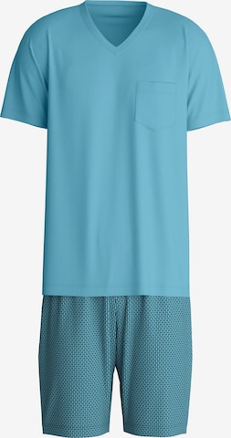 CALIDA Pyjama kurz 'Relax Streamline' in Blau: Vorderseite