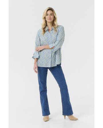Chemisier 'Tiah' Cream en bleu