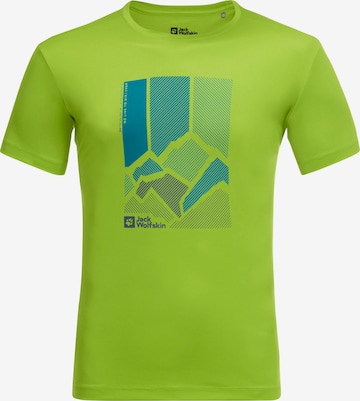 JACK WOLFSKIN Λειτουργικό μπλουζάκι σε πράσινο: μπροστά