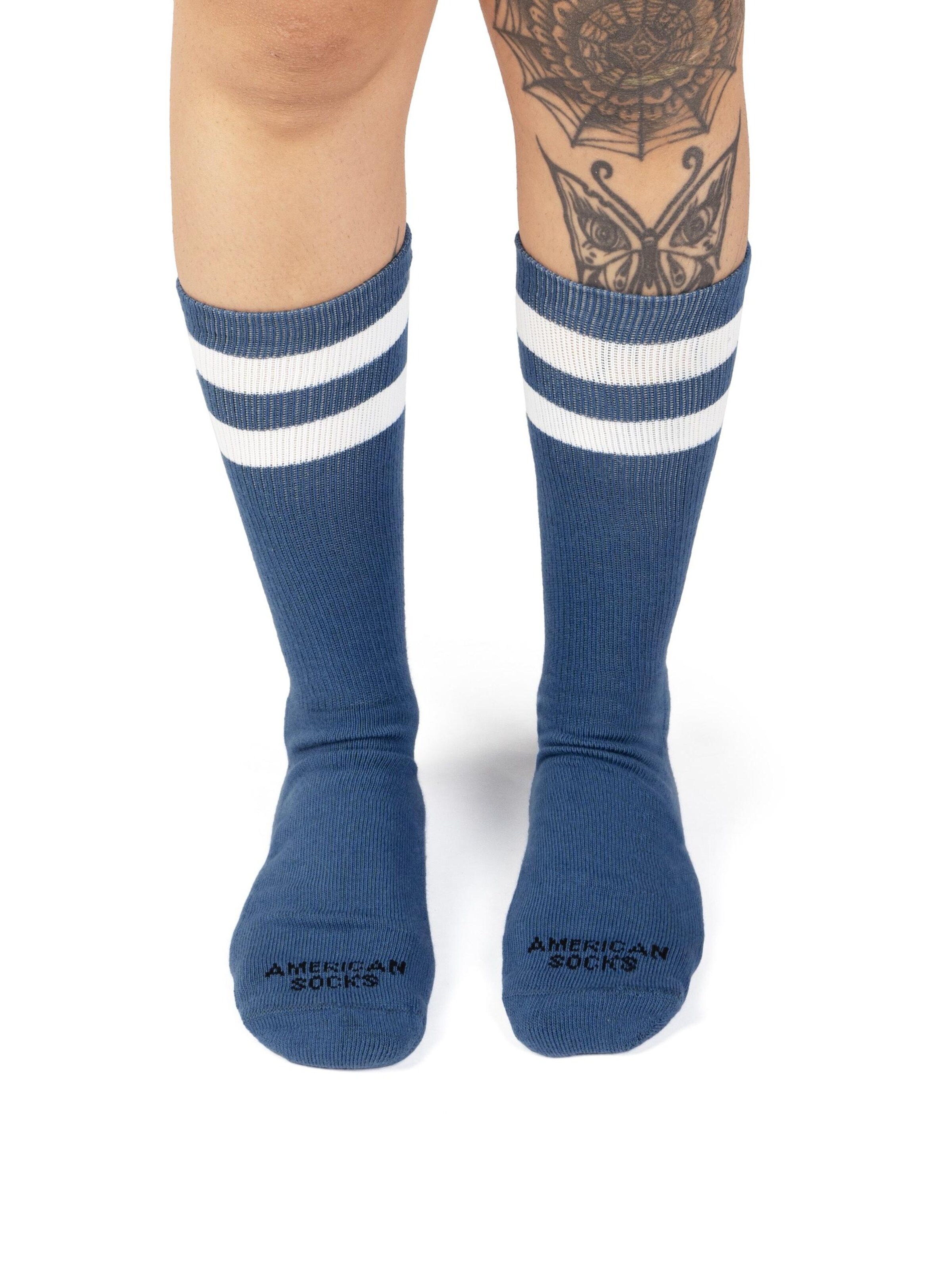 Chaussettes 'Marine - Mid High' American Socks en bleu