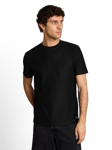 TOM TAILOR DENIM Shirt in Zwart: voorkant