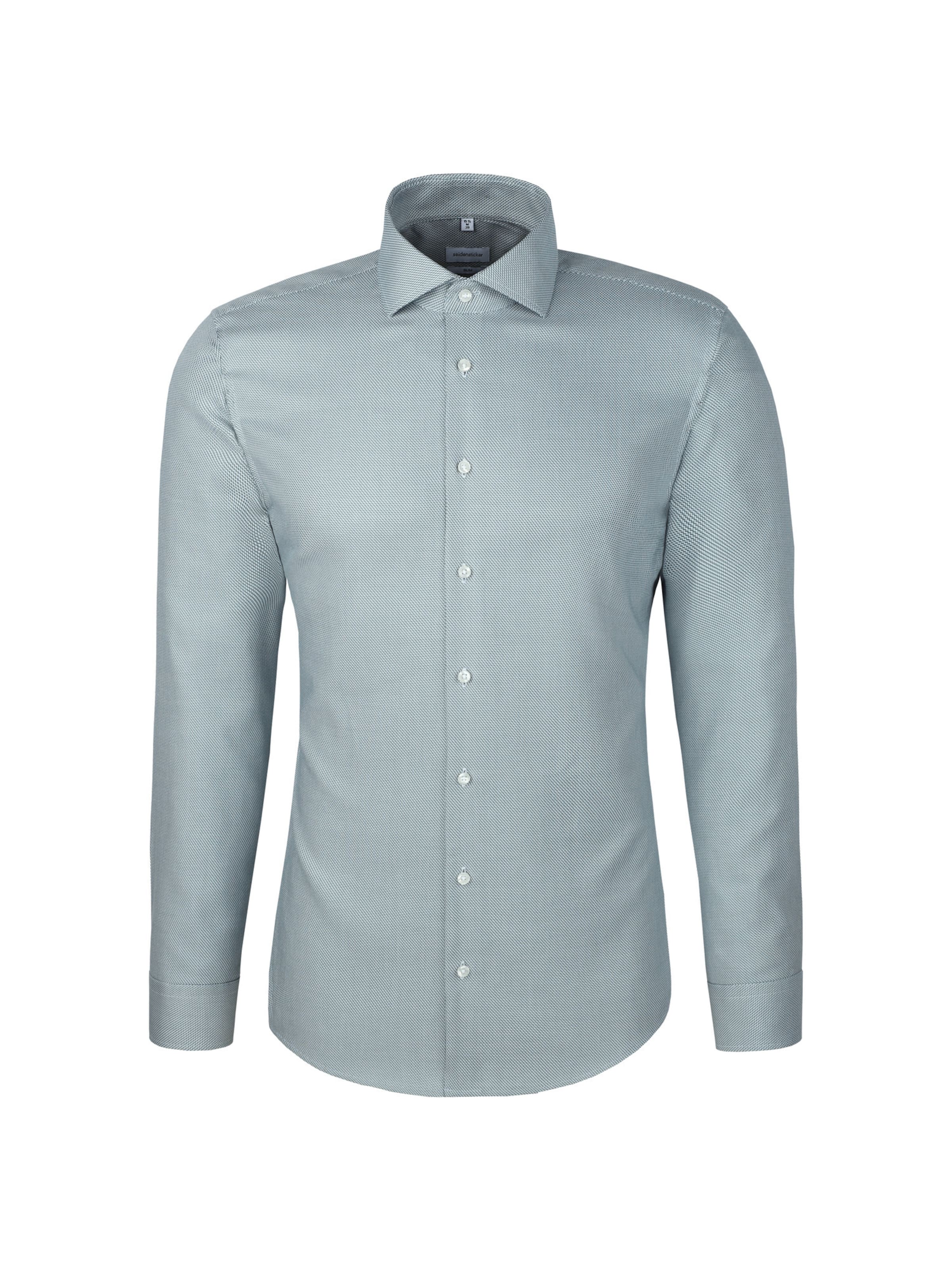 SEIDENSTICKER Zakelijk overhemd 'Schwarze Rose' in Grijs: voorkant