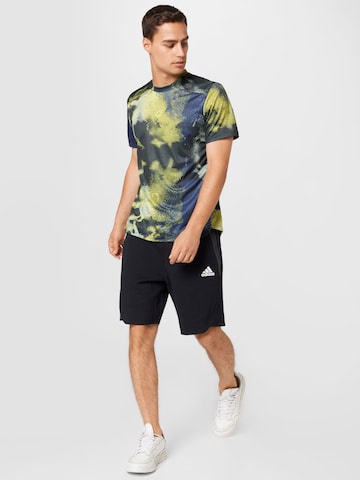 T-Shirt fonctionnel 'D4T Hiit Allover Print' ADIDAS SPORTSWEAR en bleu