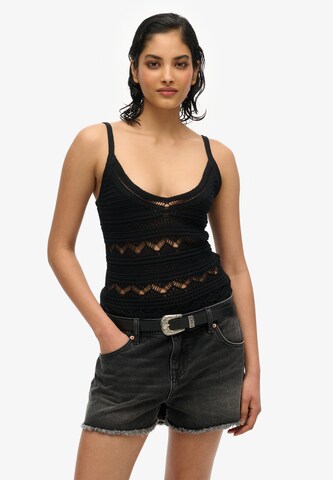 Superdry Top in Zwart: voorkant