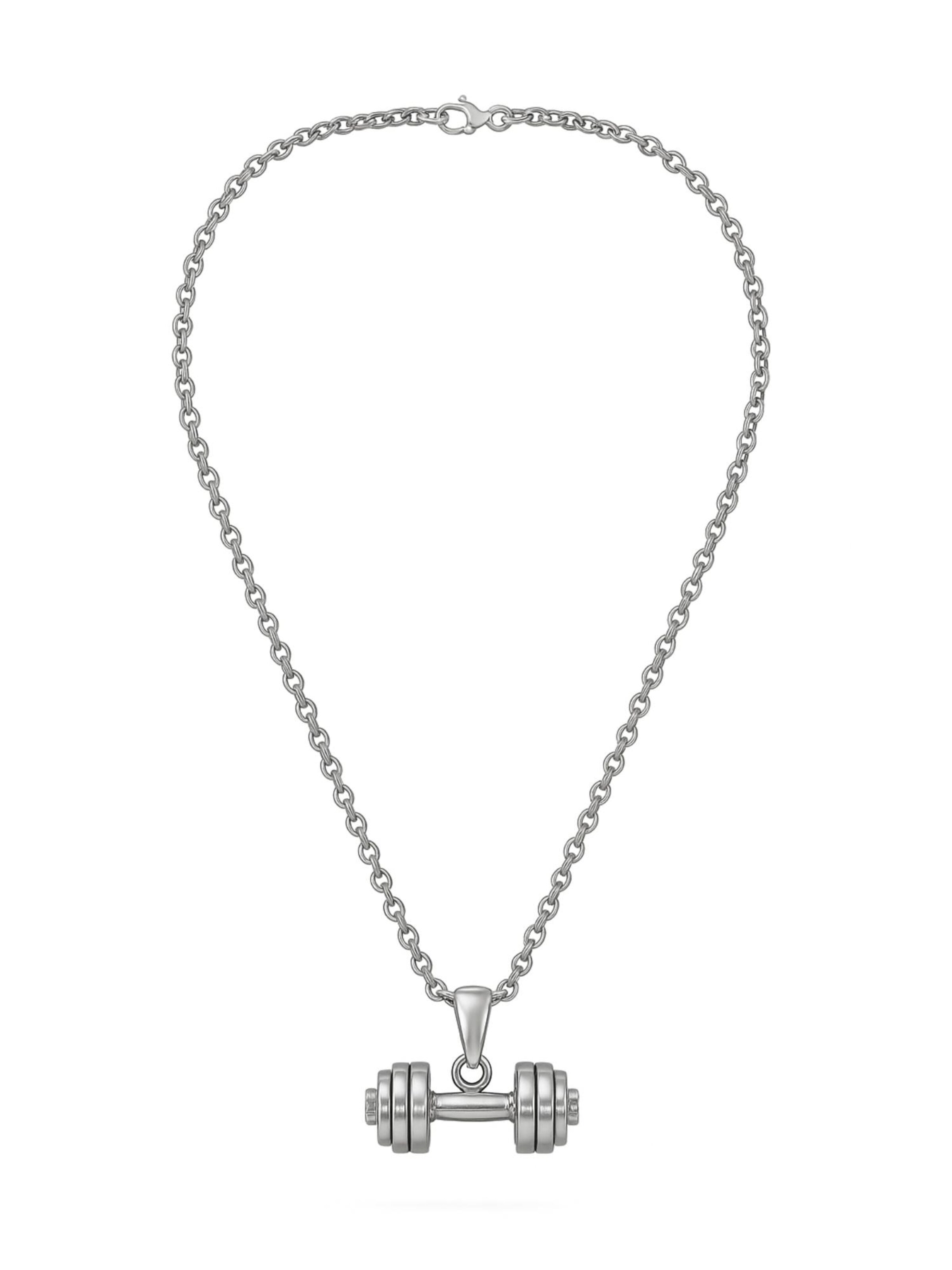 Eternal Necklace 'Gymrat' in Silver: front