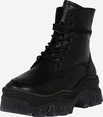 BRONX Lace-Up Ankle Boots 'Jaxstar' in Black: front