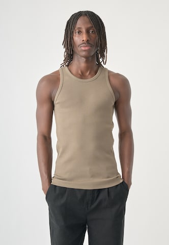 Cleptomanicx Shirt 'Tank Top Ligull' in Brown: front