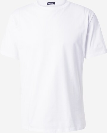 REPLAY T-shirt i vit: framsida