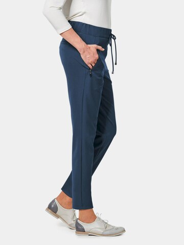 Goldner Slimfit Broek 'MARTHA' in Blauw