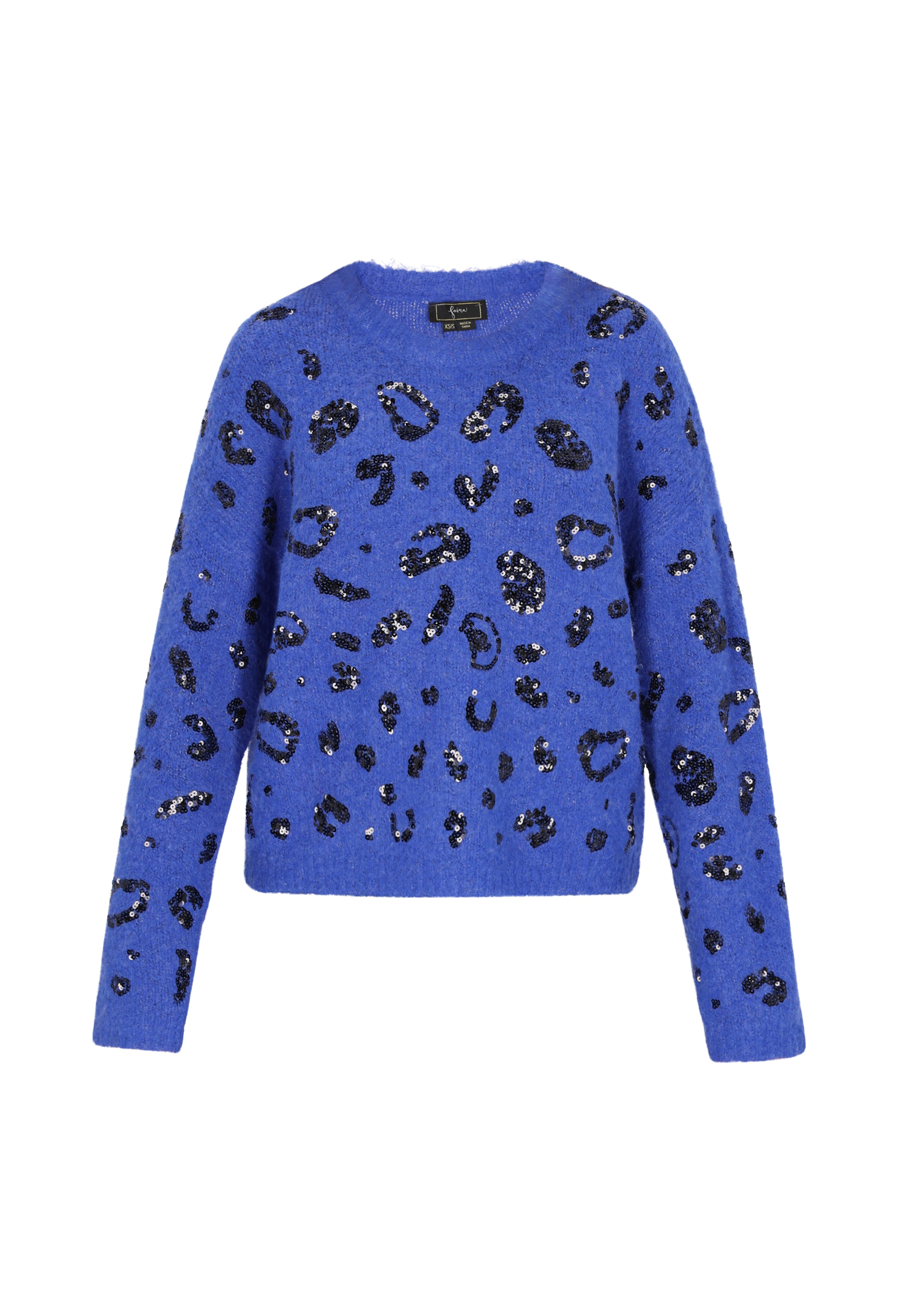 faina Пуловер оувърсайз 'Fashion Look' в синьо: отпред