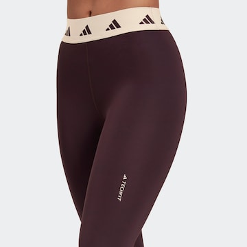 ADIDAS PERFORMANCE Skinny Športové nohavice 'Techfit' - fialová