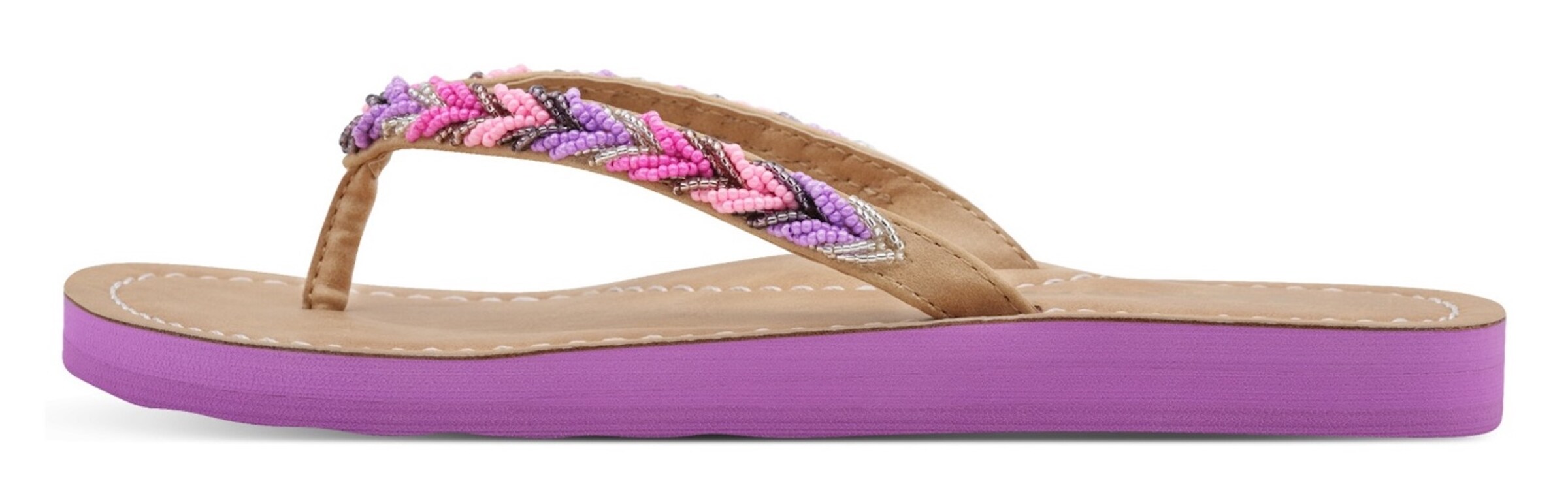 Tamaris T-Bar Sandals in Purple