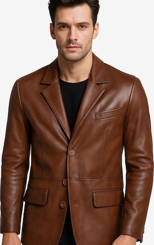 Coupe regular Veste de costume 'Hype' CYCAS D'OR en marron : devant