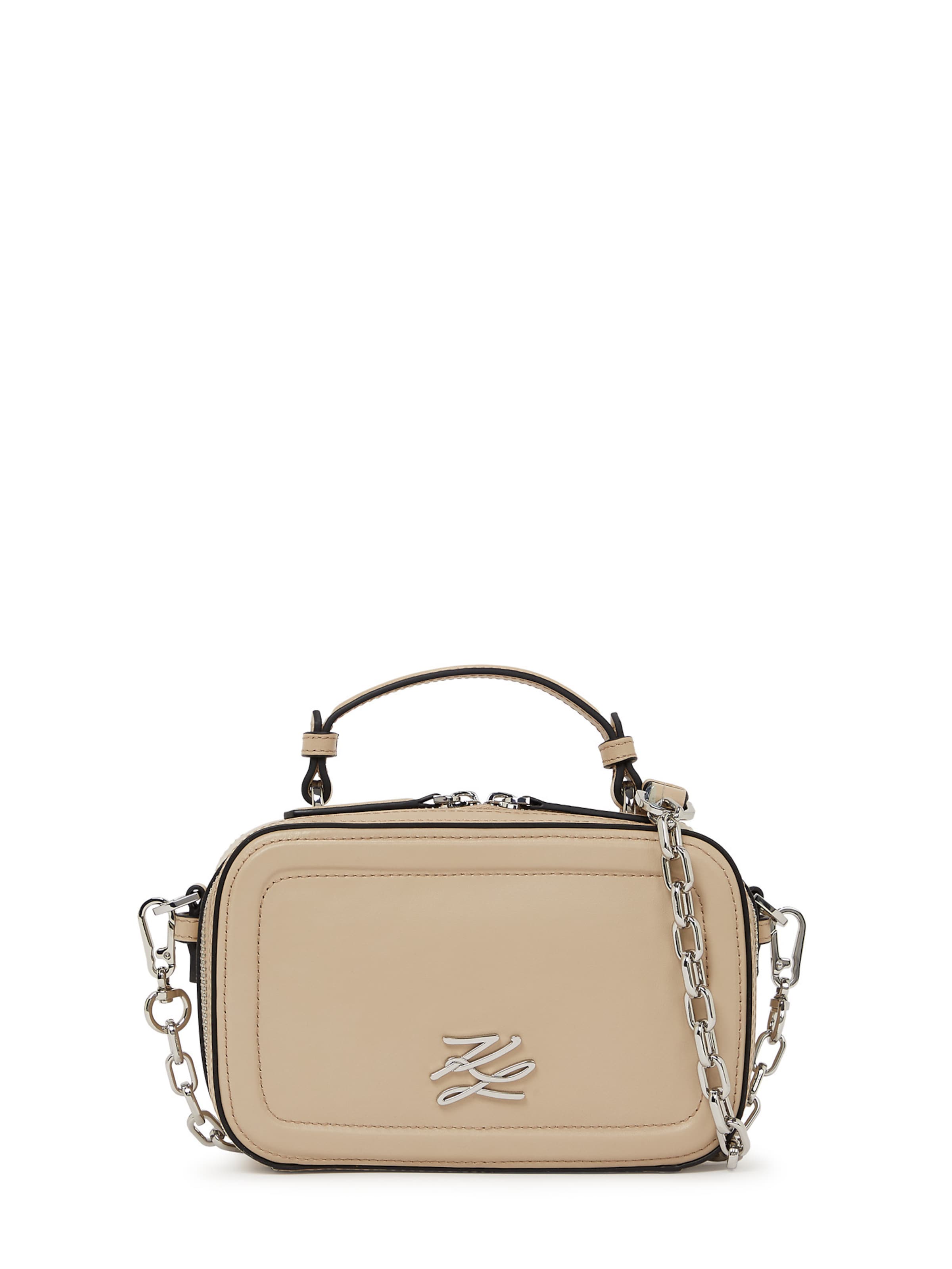 Karl Lagerfeld - Bolso de hombro en beige: frente