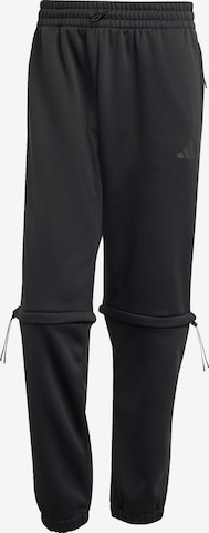 Tapered Pantaloni sport de la ADIDAS SPORTSWEAR pe negru: față