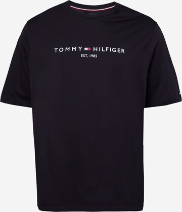Tommy Hilfiger Big & Tall Tričko – černá: přední strana