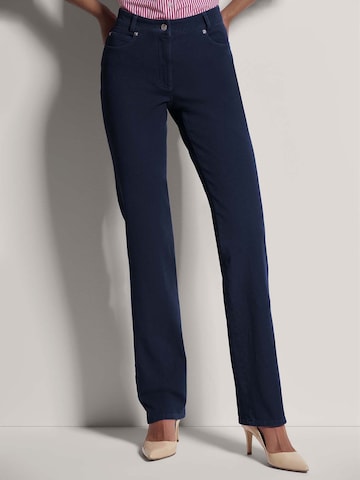 MADELEINE Slimfit Jeans in Blauw: voorkant