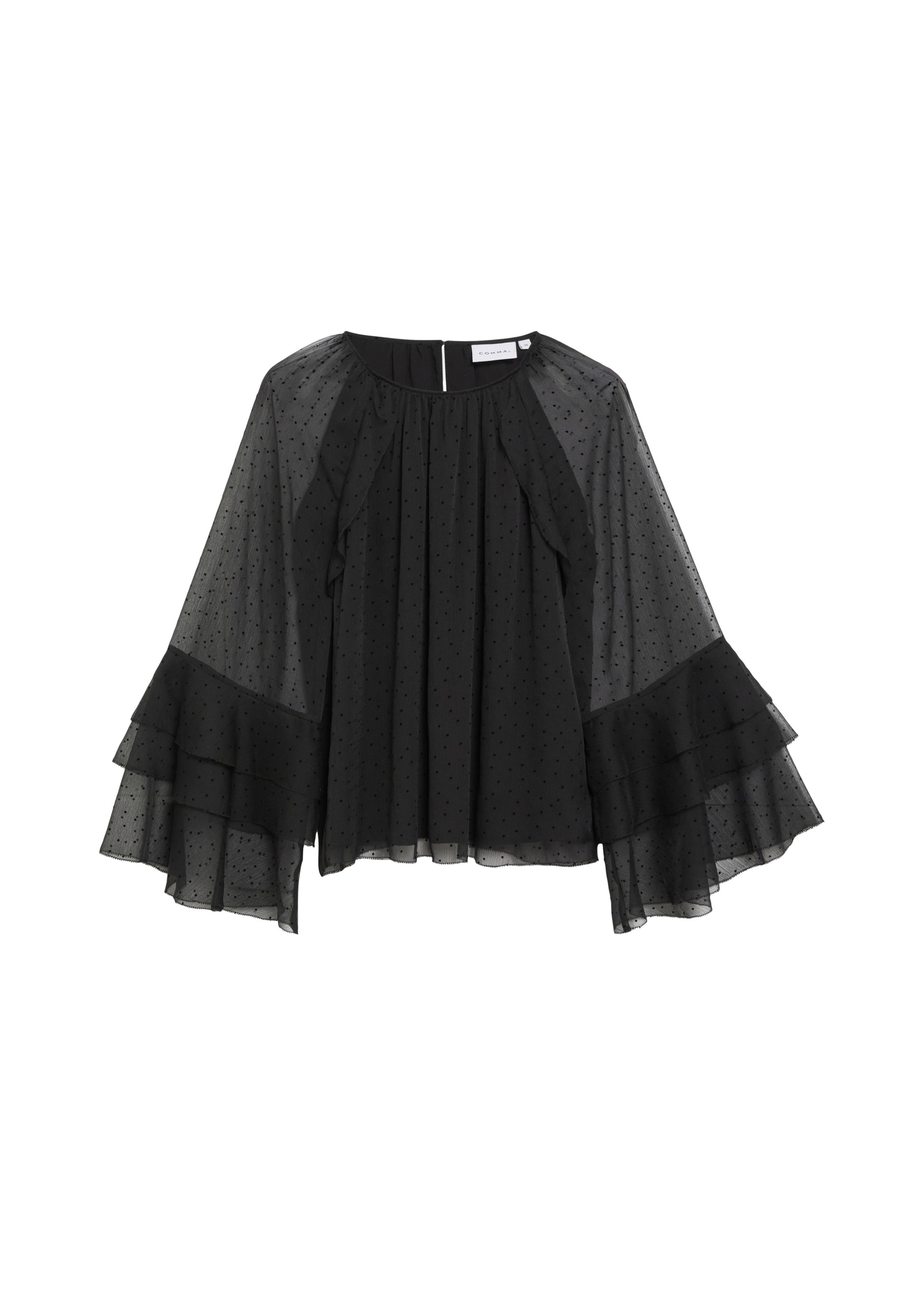 COMMA Blouse in Zwart: voorkant