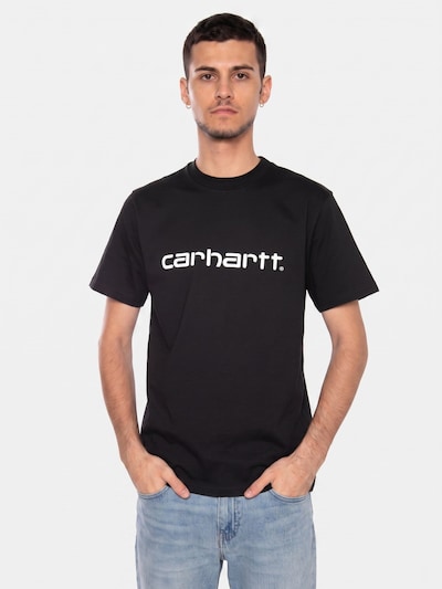 Carhartt WIP T-Shirt 'S/S SCRIPT T-SHIRT BLACK / WHITE' en XS en blanc, Vue avec produit