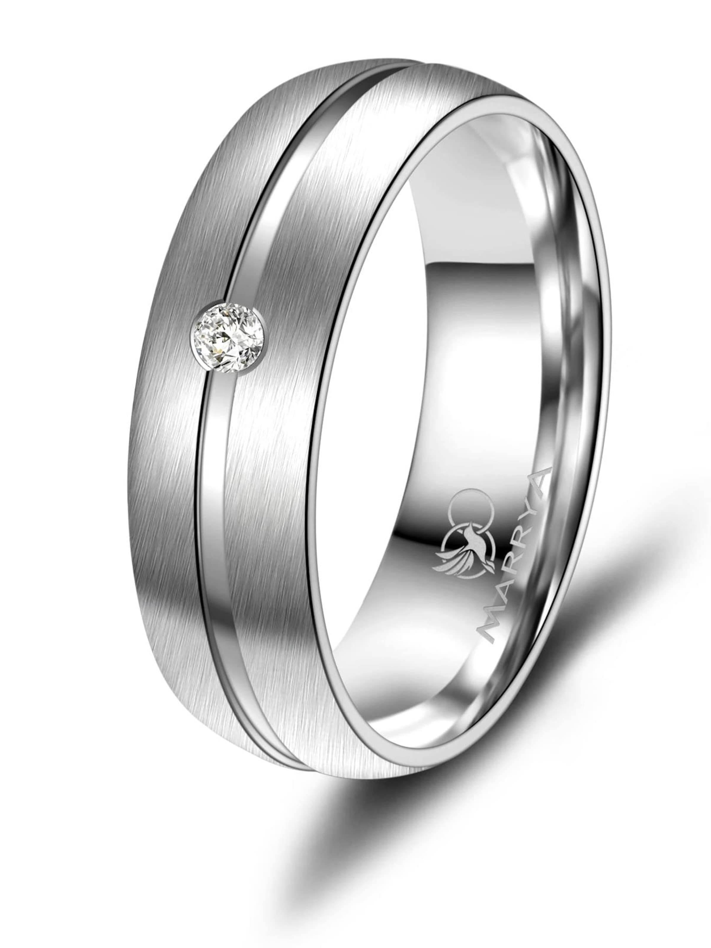 MARRYA Ring 'MARRYA TI-02 Ehering aus Titan' in Silver: front