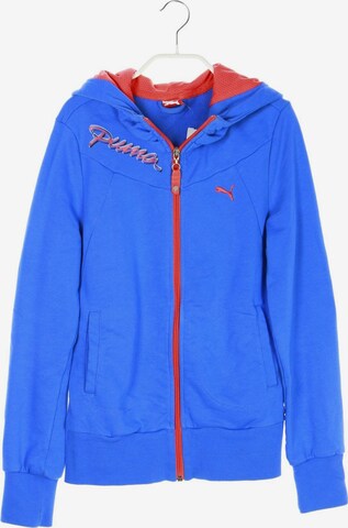 PUMA Sweatshirt & Zip-Up Hoodie in XS in Blue: front