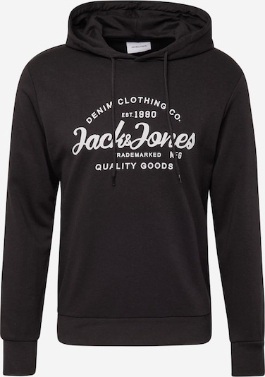 JACK & JONES Μπλούζα φούτερ 'FOREST' σε μαύρο / λευκό, Άποψη προϊόντος