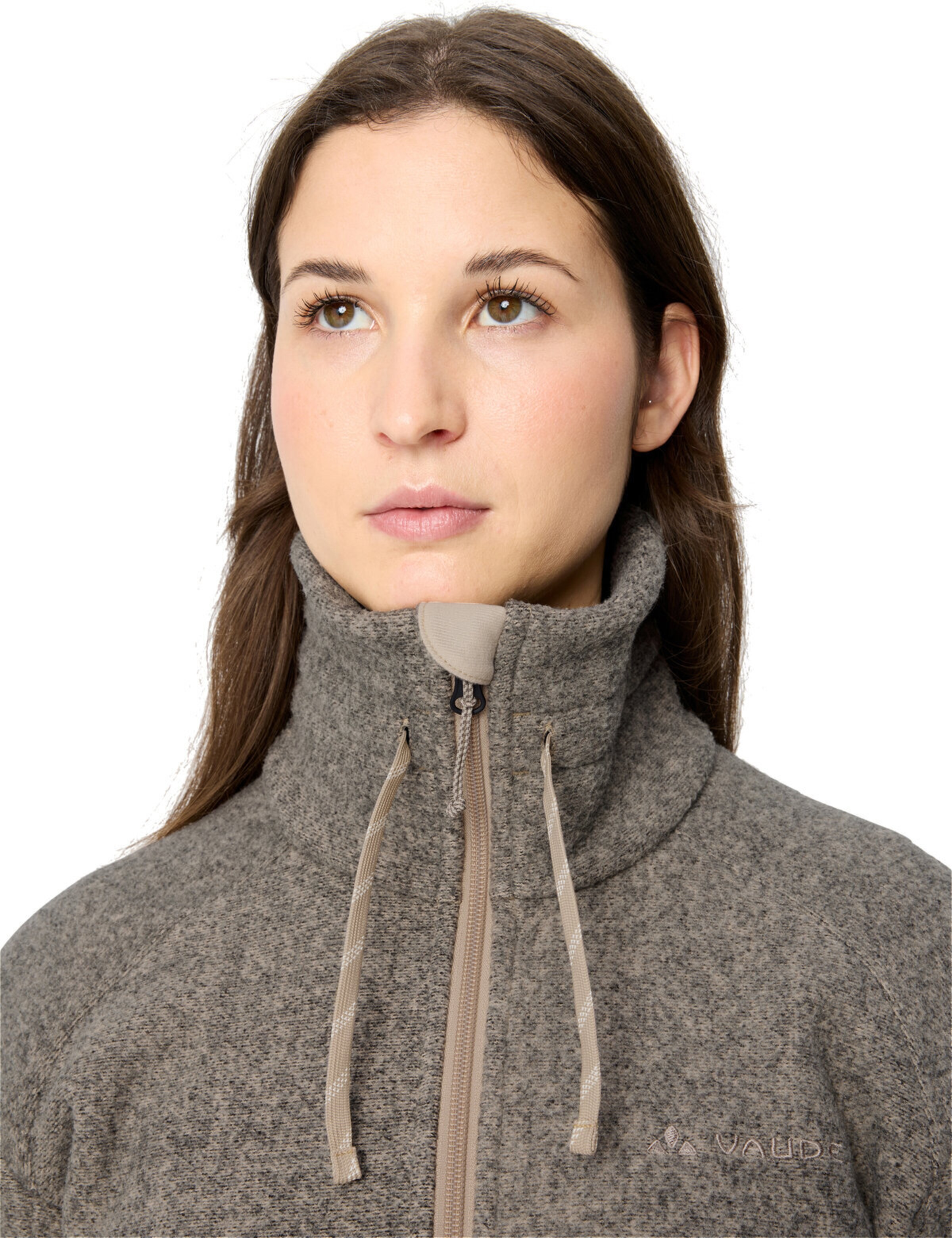 VAUDE Athletic fleece jacket 'Skomer' in Beige