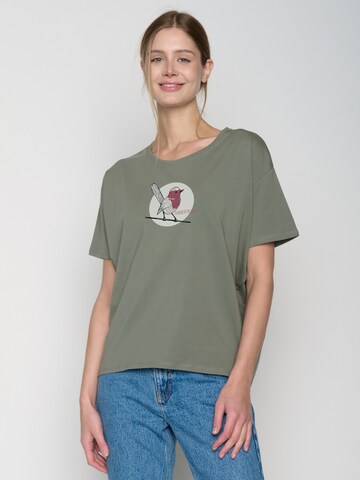 T-shirt 'Animal Koernerfreund' GREENBOMB en vert