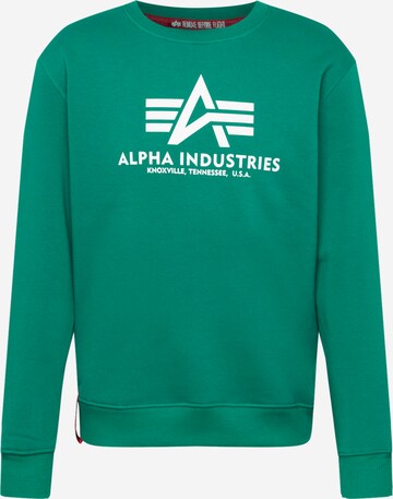 ALPHA INDUSTRIES Sweatshirt in Groen: voorkant