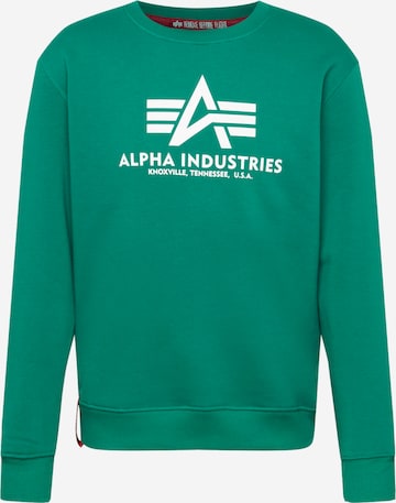 ALPHA INDUSTRIES Tréning póló - zöld: elől