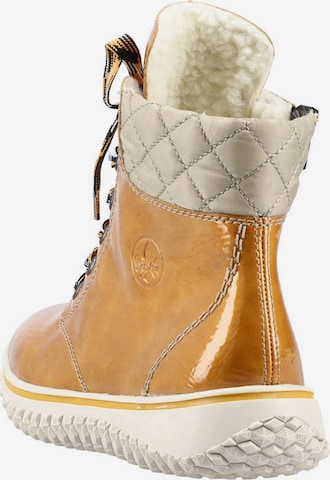 Rieker Lace-Up Ankle Boots in Yellow