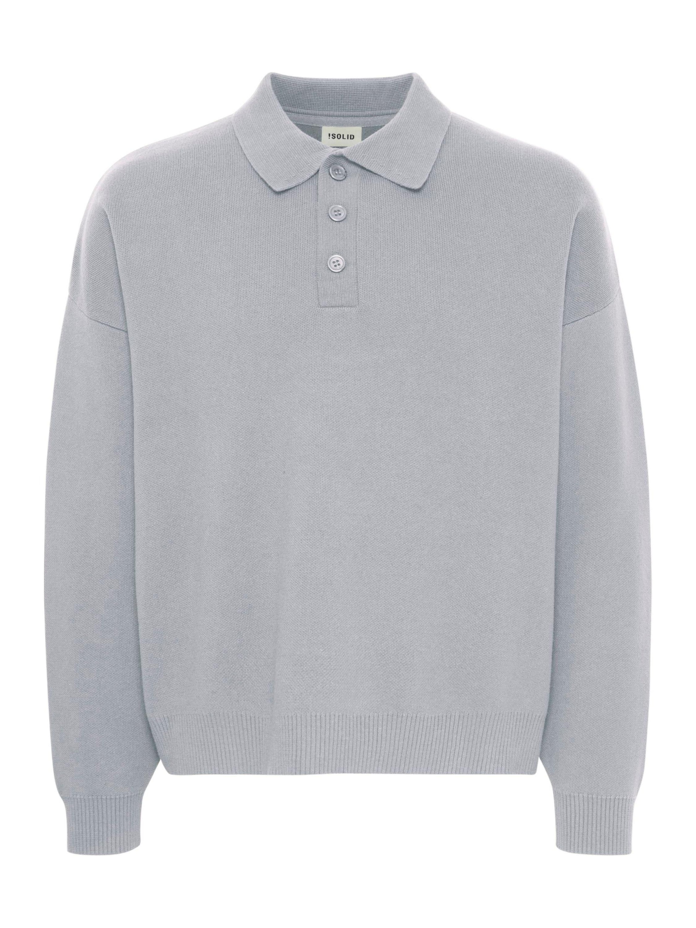 !Solid Strickpullover ' SDNAHIM ' in Grau: Vorderseite