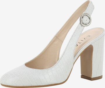 EVITA Slingpumps in Wit: voorkant