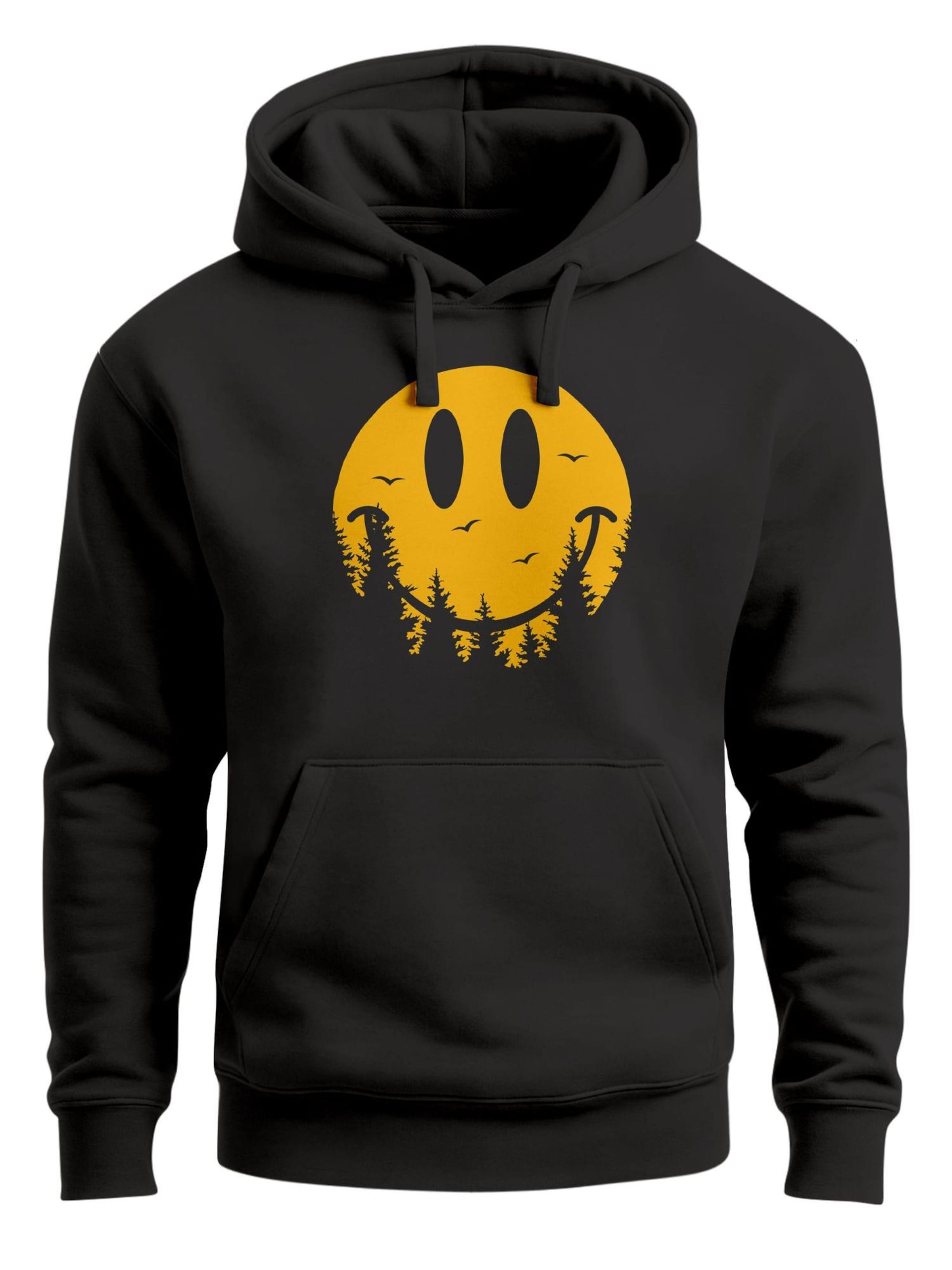 Neverless Sweatshirt 'Smile Forest' in Black: front
