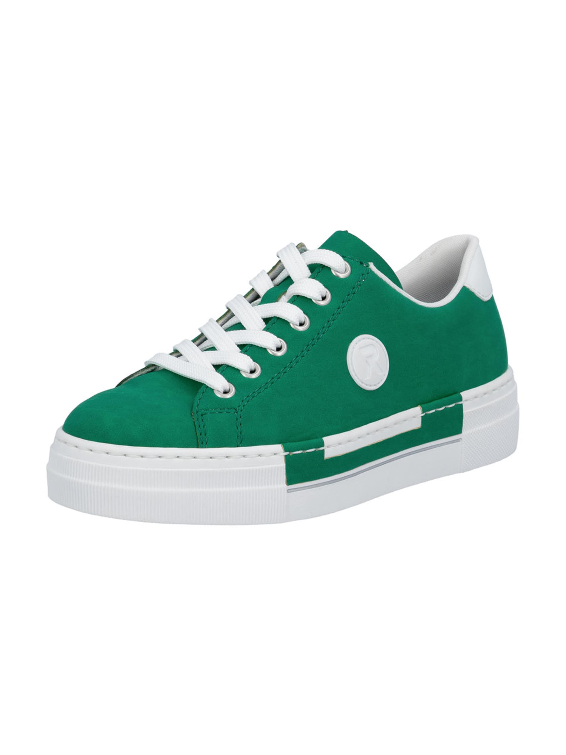 Sneaker bassa di Rieker in verde: frontale