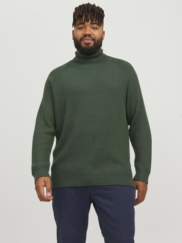 Jack & Jones Plus Pullover in Grün: predná strana