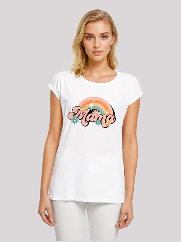 F4NT4STIC Shirt 'Mothers Day Celebration Rainbow Mama Design Mom Appreciation' in White: front