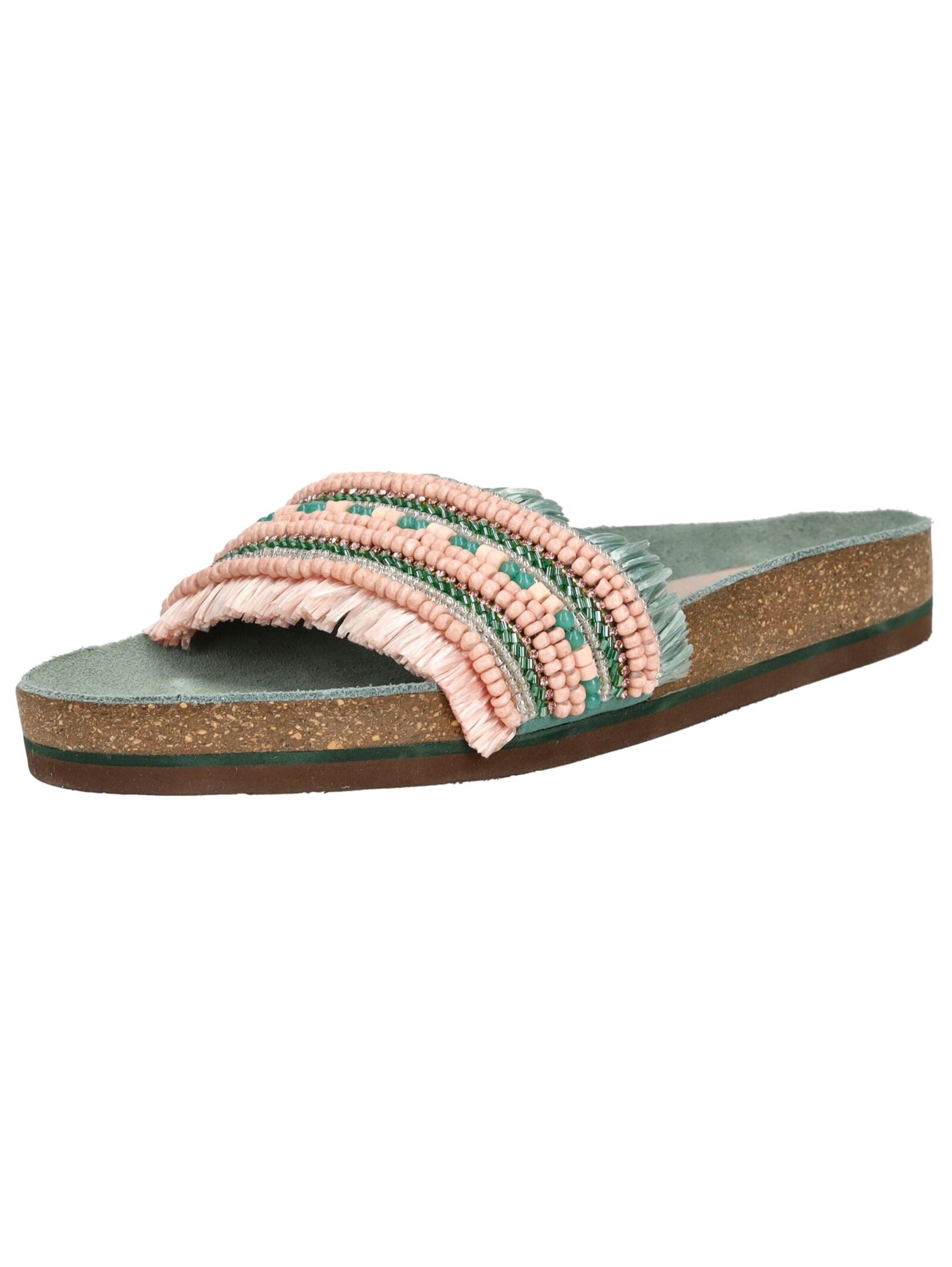 LAZAMANI Mules in Green: front