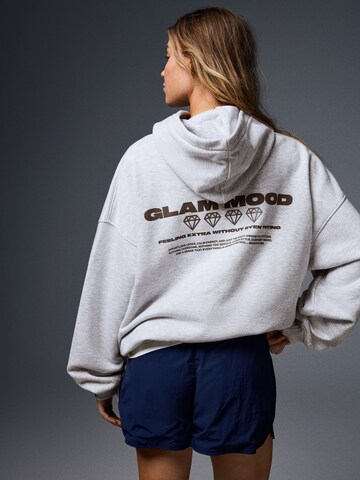 Bershka Sweatshirt in Grey: front
